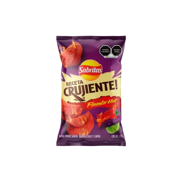 Mexican Sabritas Receta Crujiente Xtra Flamin Hot