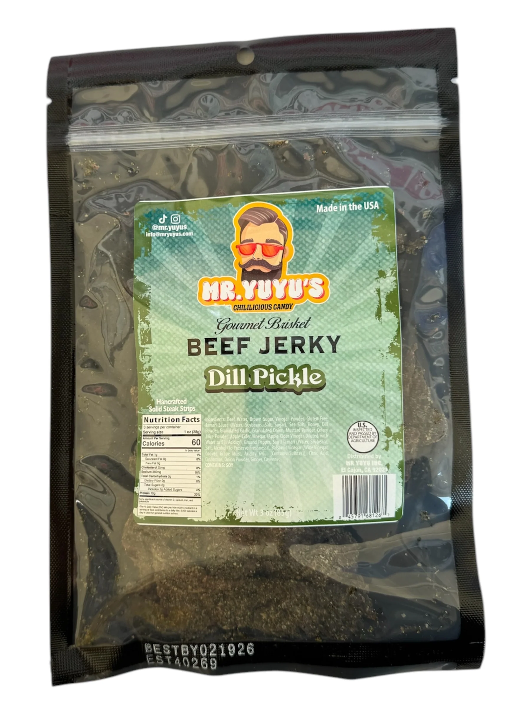Mr. YuYu's Brisket Beef Jerky Dill Pickle