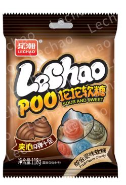 LeChao Stool Shape Sour And Sweet Gummy Candy